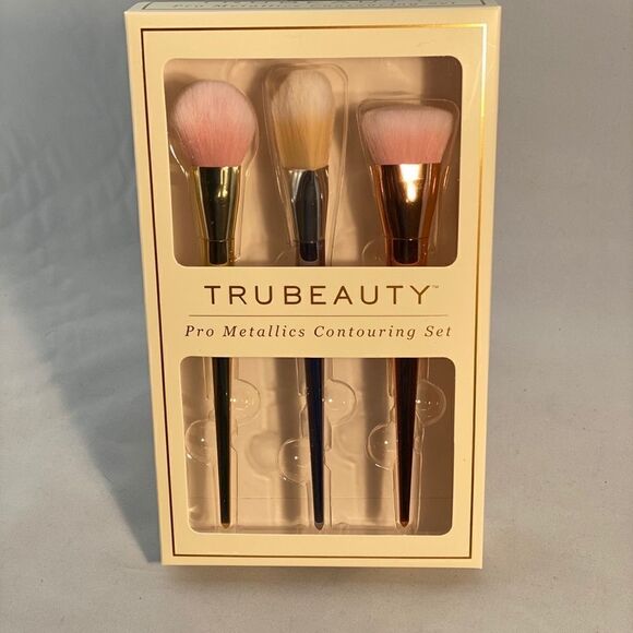TruBeauty pro metallic makeup brushes - Picture 1 of 5